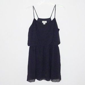 Sweet Storm Navy Cinch Waist Casual Chiffon Dress